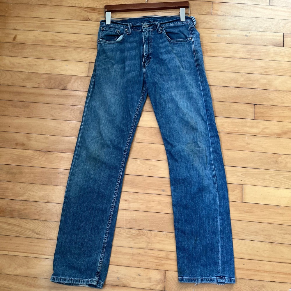 Levis 505 Straight Leg Mens Jeans Medium Wash Blue Denim 32x32